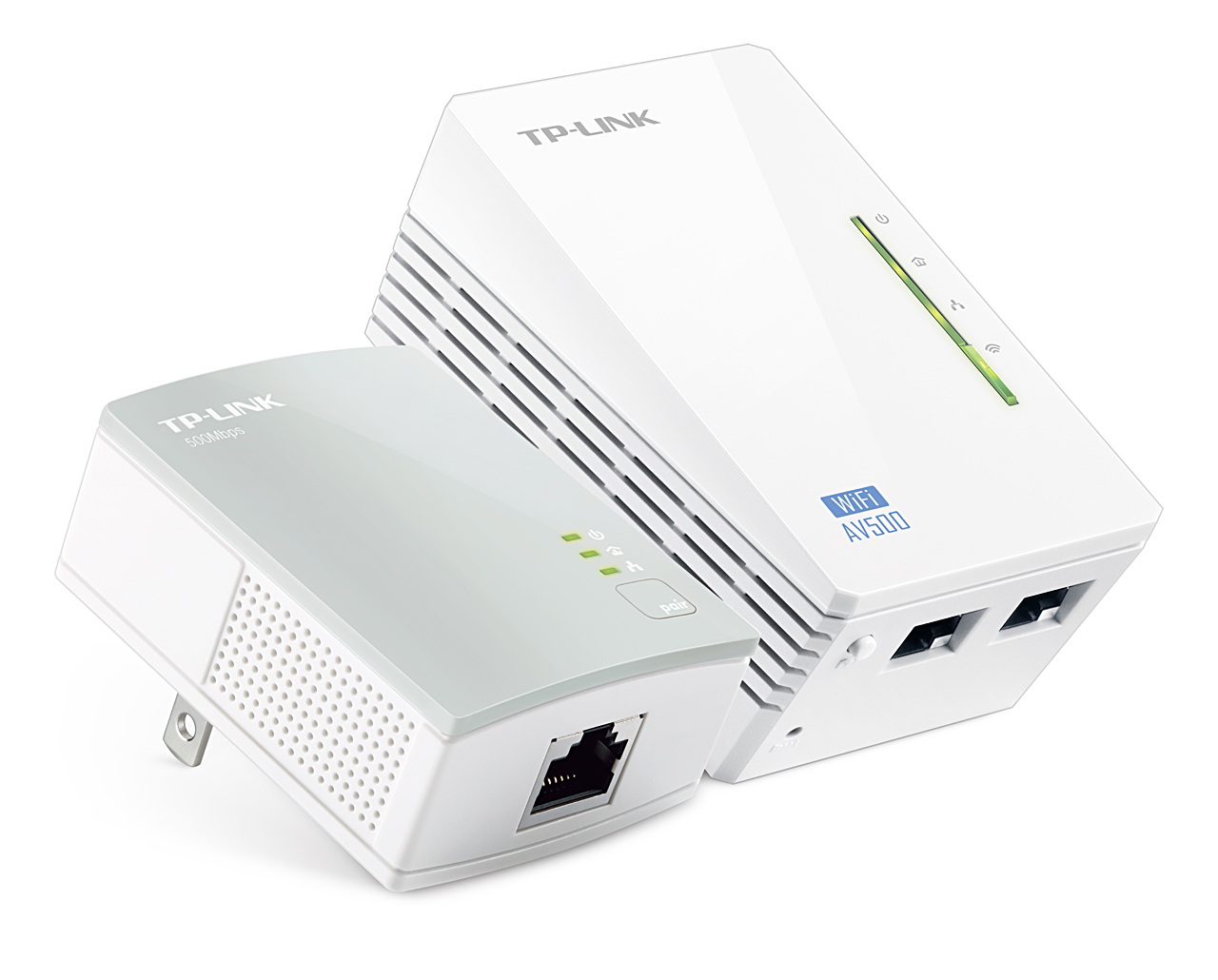 A TP-Link Wi-Fi extender device is shown with a home or office network to improve internet connectivity.